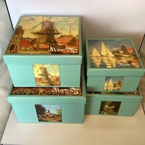 2001 Robert Frederick Monet Nesting Boxes set of 4.